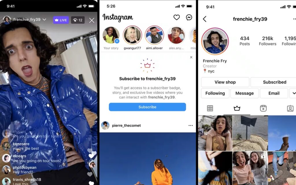 abbonamenti su instagram